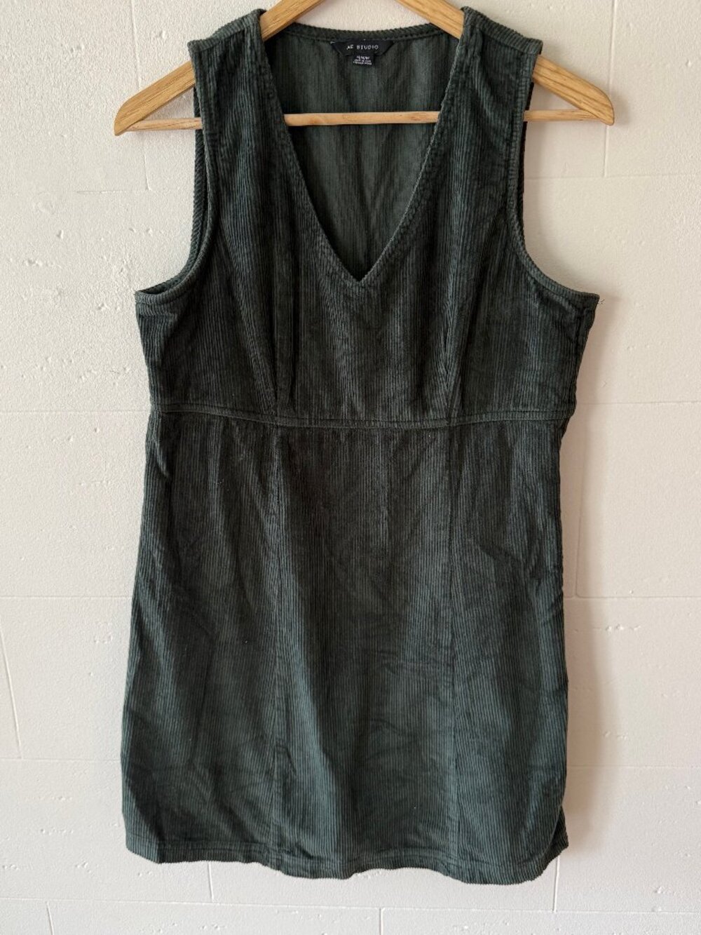 American Eagle | Green Corduroy Dress | Boho Retro Look | Medium